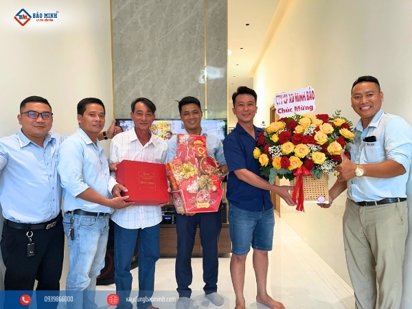 Đội ngũ Bảo Minh đến bàn giao nhà anh Thắng