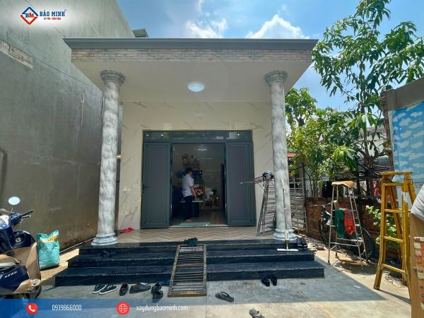Mặt tiền công trình cải tạo nhà cấp 4