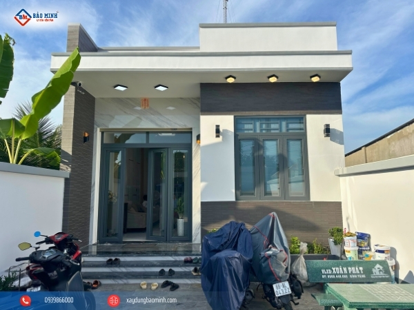 Mặt tiền công trình xây nhà cấp 4 cao cấp