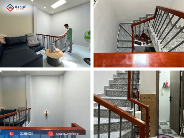 Ô cầu thang và không gian sinh hoạt chung