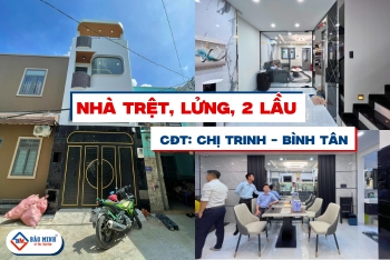Bàn Giao Mẫu Nhà 1 Trệt 1 Lửng 2 Lầu Hiện Đại Tại Bình Tân
