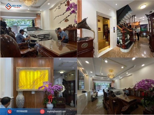 Các chi tiết khác tại phòng khách | Sửa nhà 4 tầng Tân Phú