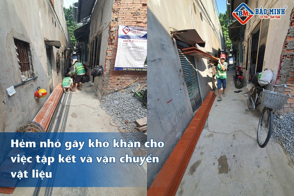 Chi phí tăng do hẻm nhỏ