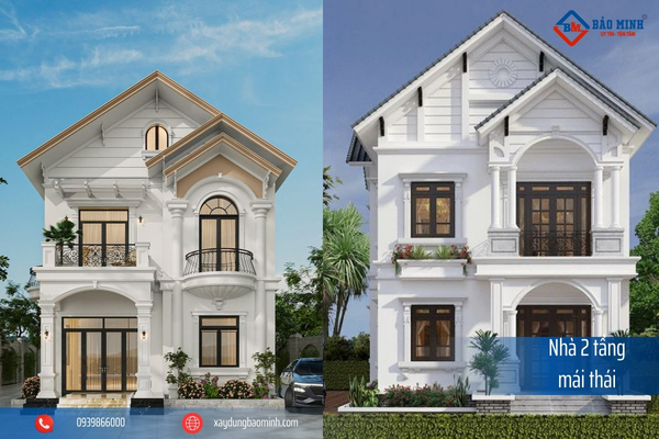 Nhà 2 tầng mái thái