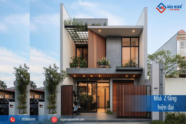 Nhà 2 tầng hiện đại