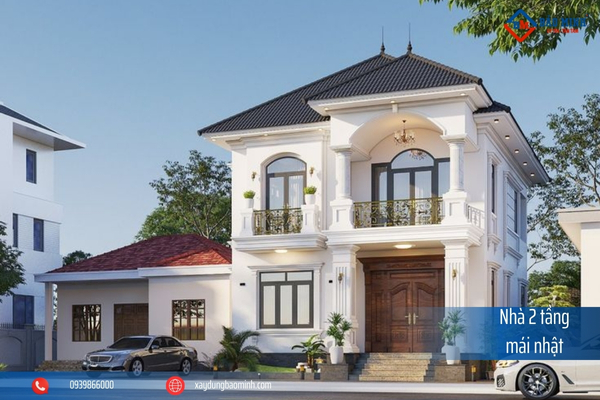 Nhà 2 tầng mái nhật