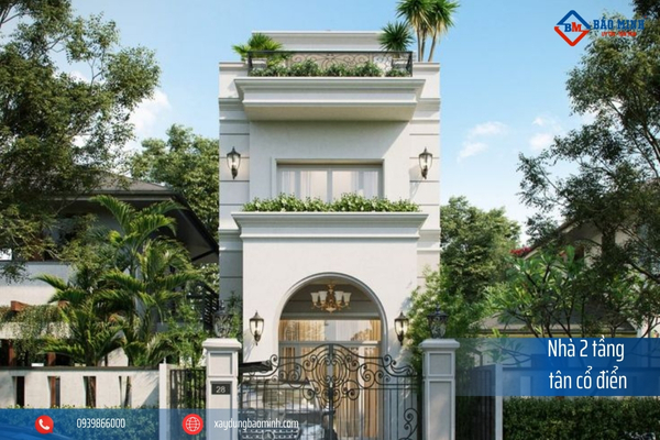 Nhà 2 tầng tân cổ điển