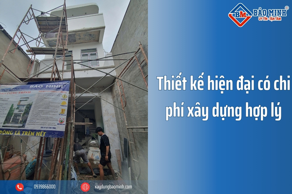 Thiết kế hiện đại có chi phí xây nhà 3 tầng 80m2 hợp lý