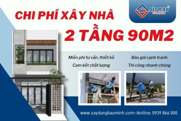 Tìm hiểu chi phí xây nhà 2 tầng 90m2