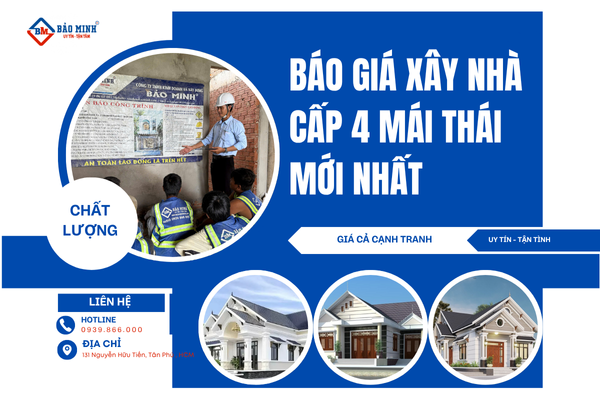 Báo giá xây nhà cấp 4 mái thái