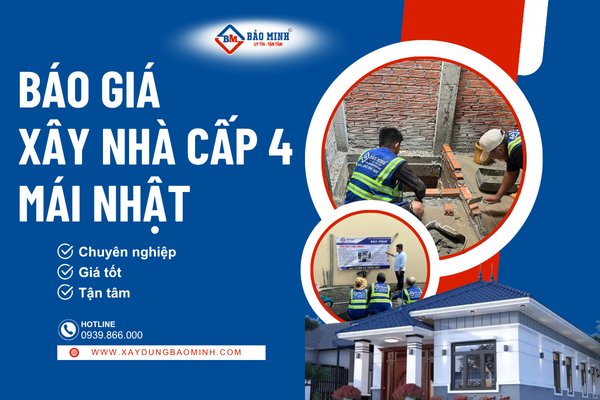 Giá xây nhà cấp 4 mái nhật