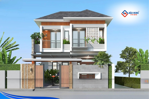 Mẫu mái nhật hiện đại sân vườn mini