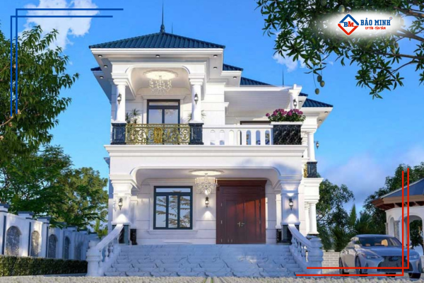 Mẫu nhà mái nhật 2 tầng tân cổ điển