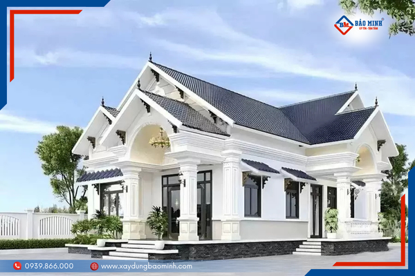 Mẫu nhà mái thái 1 tầng tiêu chuẩn