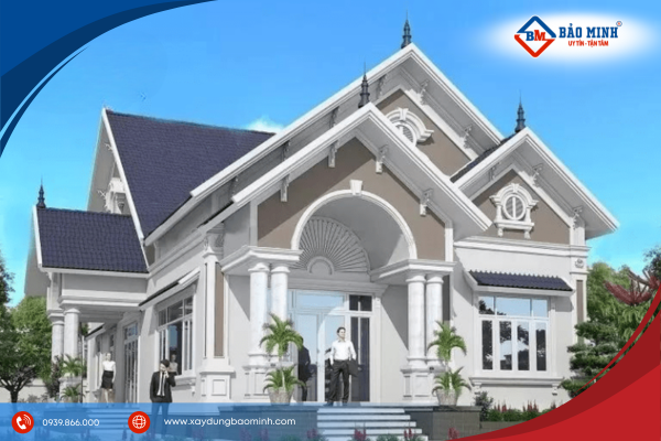 Mẫu nhà nóc thái phong cách tân cổ điển