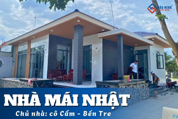 Bàn Giao Công Trình Xây Nhà Mái Nhật Bến Tre, Diện Tích 12x13m