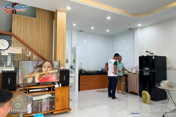 Bếp liền với phòng khách