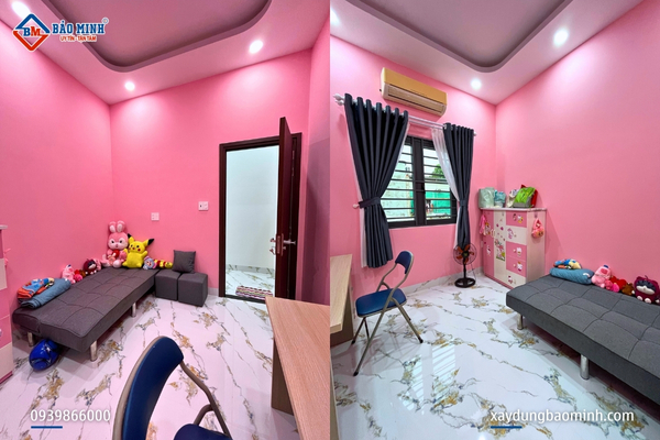 Phòng bé gái - xây nhà 2 tầng Bình Dương