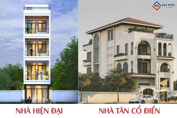Phong cách kiến trúc ảnh hưởng đến chi phí xây nhà 4 tầng 120m2