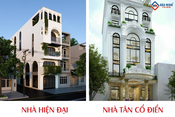 Phong cách thiết kế ảnh hưởng đến đơn giá xây dựng nhà 5 tầng