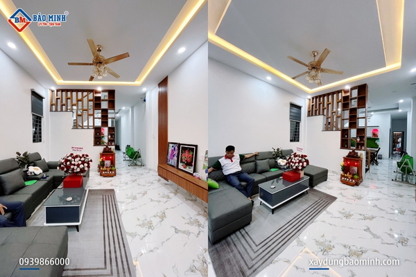 Phòng khách | Xây nhà 2 tầng Bình Dương