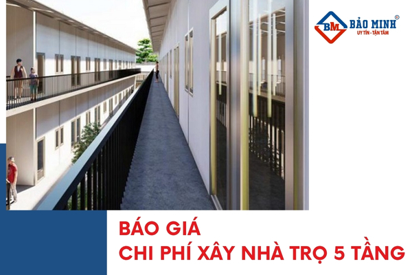 Báo giá chi phí xây nhà trọ 5 tầng tại Bảo Minh