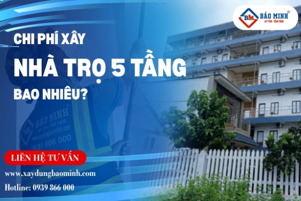 Tổng quan về chi phí xây nhà trọ 5 tầng