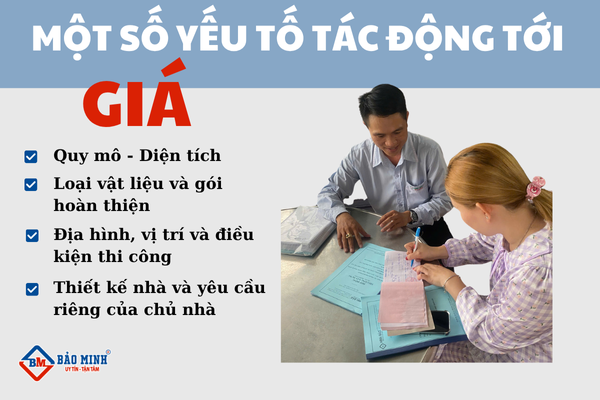 Một số yếu tố ảnh hưởng tới giá xây nhà trọn gói phường An Phú Đông HCM 