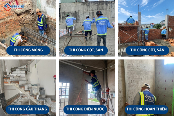 Một số hạng mục công việc khi xây nhà phần thô