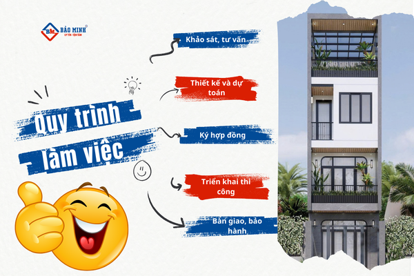 Quy trình làm việc xây nhà trọn gói phường Tân Uyên HCM chuyên nghiệp
