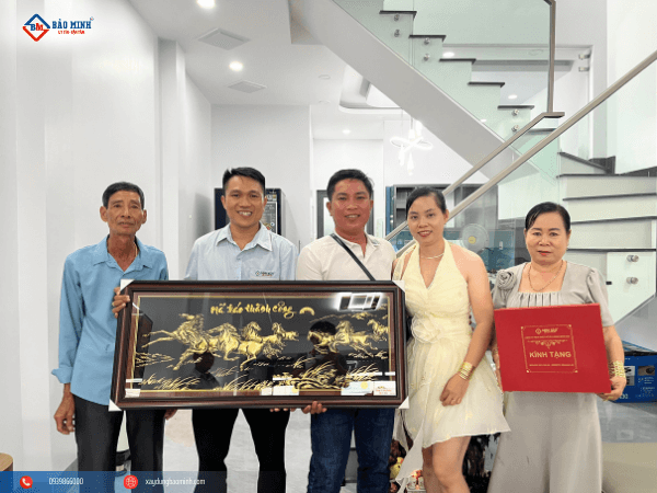 Gia đình anh Ga hài lòng với chất lượng công trình