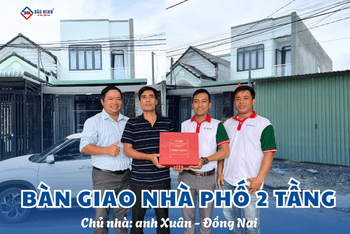 Xây nhà 2 tầng Đồng Nai – Bảo Minh bàn giao nhà phố hiện đại cho gia đình anh Xuân