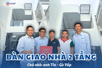 Xây Nhà 2 Tầng Gò Vấp | Xây Dựng Bảo Minh Bàn Giao Nhà Phố Hiện Đại