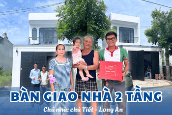 Xây Nhà 2 Tầng Long An – Không Gian Sống Gọn Gàng Cho Gia Đình 3 Thế Hệ