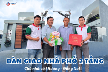 Xây nhà 2 tầng tại Đồng Nai – Công trình nhà phố hiện đại của chị Hương do Xây Dựng Bảo Minh thi công