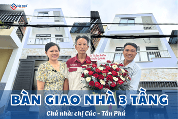 Xây Nhà 3 Tầng Tân Phú – Không Gian Sống Thoáng Đãng Cho Gia Đình Chị Cúc