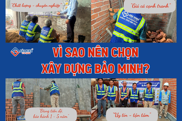 Vì sao nên chọn Xây Dựng Bảo Minh là đơn vị xây nhà trọn gói xã Hiệp Phước HCM